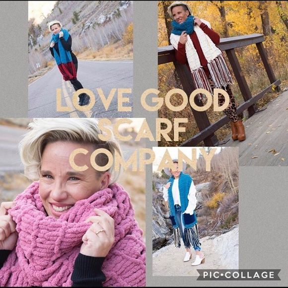 New! Handmade Oversized Knitted Bright Red Scarf - Picture 9 of 12